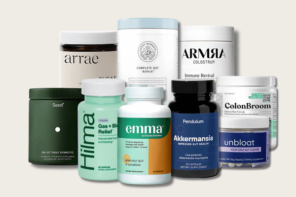 Group Shot Comparing The Best Gut Health Supplements